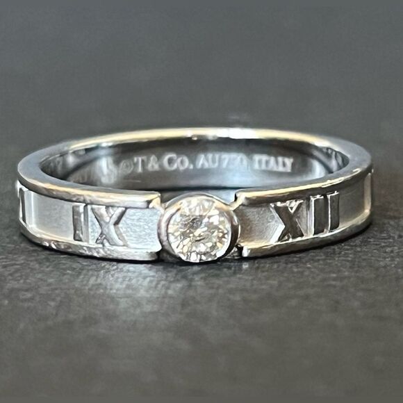 Tiffany & Co. Jewelry - Tiffany & Co. Atlas Diamond Band - 18k White Gold - sz 5